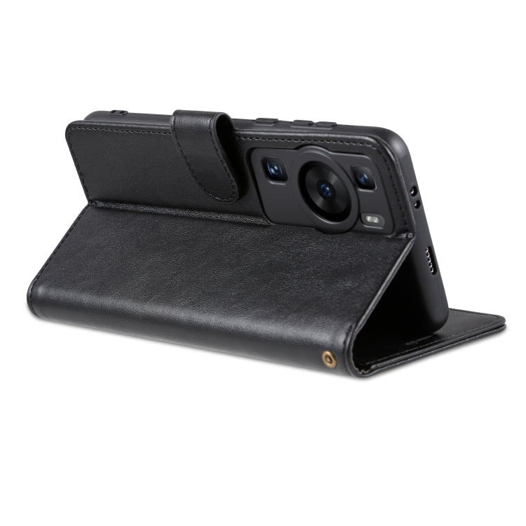 For Huawei P60 / P60 Pro AZNS Sheepskin Texture Flip Leather Phone Case(Black) - Huawei Cases by AZNS | Online Shopping South Africa | PMC TechLife | Buy Now Pay Later Mobicred