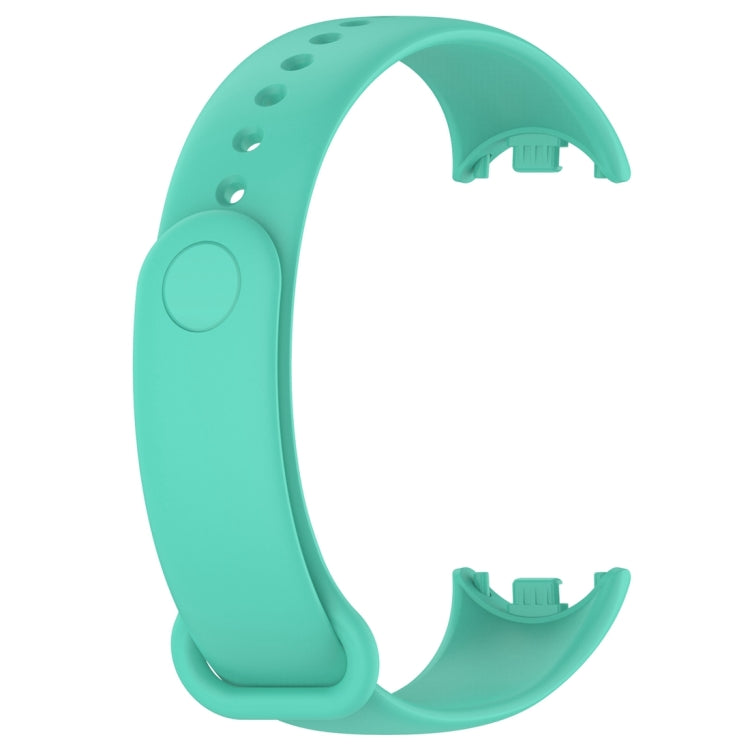 For Xiaomi Mi Band 8 Solid Color Silicone Plug Replacement Watch Band(Teal) - Smart Wear by PMC TechLife | Online Shopping South Africa | PMC TechLife