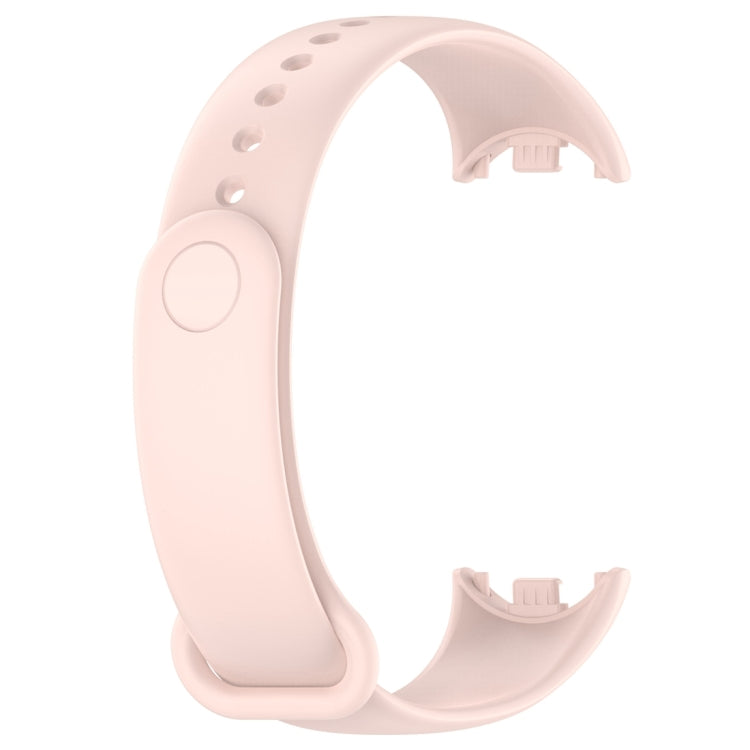 For Xiaomi Mi Band 8 Solid Color Silicone Plug Replacement Watch Band(Pink) - Smart Wear by PMC Jewellery | Online Shopping South Africa | PMC Jewellery