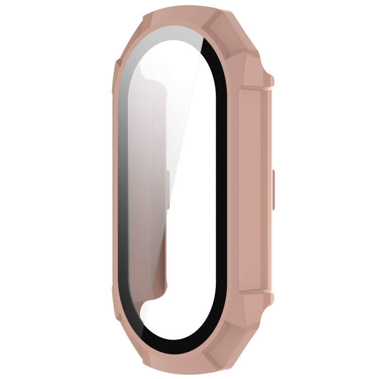 For Xiaomi Mi Band 8 PC + Tempered Glass Integrated Protective Watch Case(Pink) - Smart Wear by PMC Jewellery | Online Shopping South Africa | PMC Jewellery