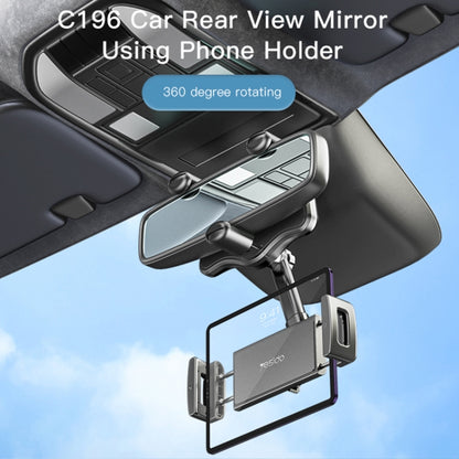Yesido C196 Car Rearview Mirror Using Phone Holder(Black) - Car Holders by Yesido | Online Shopping South Africa | PMC Jewellery