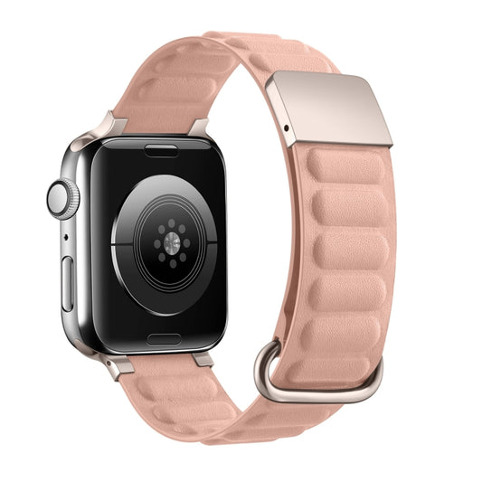 Magnetic Reverse Buckle Watch Band For Apple Watch Series 8&7 41mm(Pink) - Smart Wear by PMC Jewellery | Online Shopping South Africa | PMC Jewellery