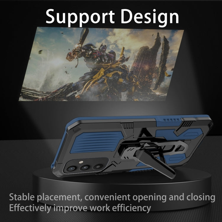 For Samsung Galaxy A34 Armor Warrior Shockproof PC + TPU Phone Case(Blue) - free shipping - PMC TechLife - Order now!