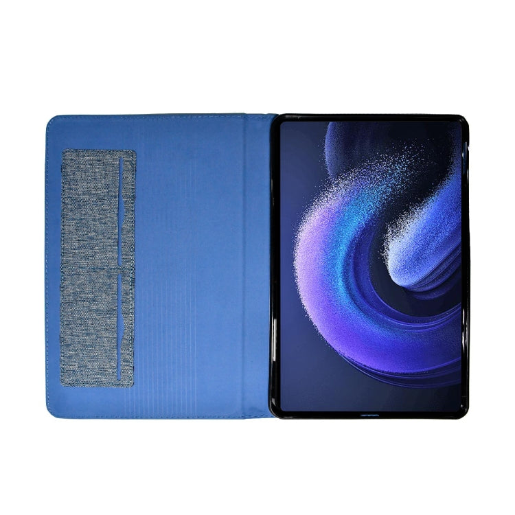 For Xiaomi Pad 6 / Pad 6 Pro Fabric Leather Tablet Case(Blue) -  by PMC Jewellery | Online Shopping South Africa | PMC Jewellery