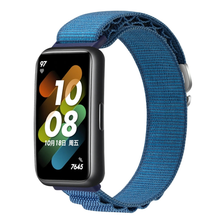 For Huawei Band 7 Loop Nylon Watch Band(Blue) - Smart Wear by PMC TechLife | Online Shopping South Africa | PMC TechLife