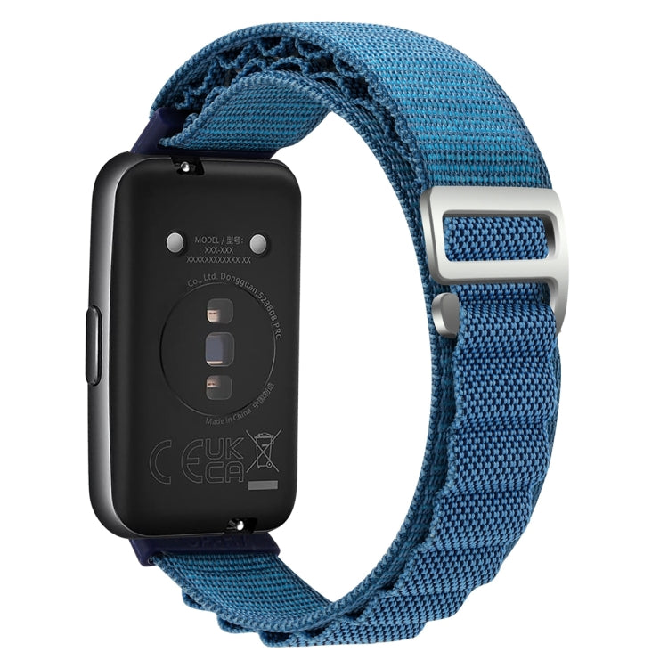 For Huawei Band 7 Loop Nylon Watch Band(Blue) - Smart Wear by PMC TechLife | Online Shopping South Africa | PMC TechLife
