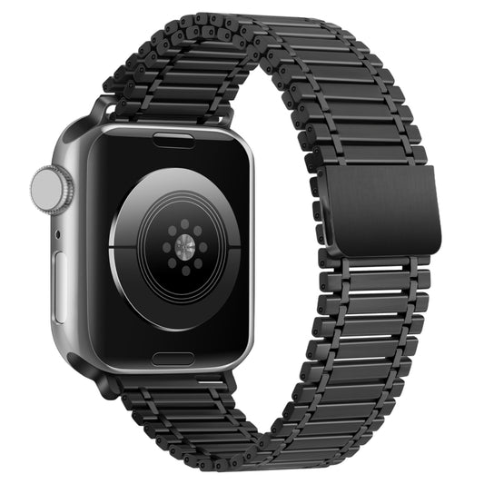 Chain Magnetic Stainless Steel Watch Band For Apple Watch Series 8&7 41mm / SE 2&6&SE&5&4 40mm / 3&2&1 38mm(Black) - Smart Wear by PMC Jewellery | Online Shopping South Africa | PMC Jewellery