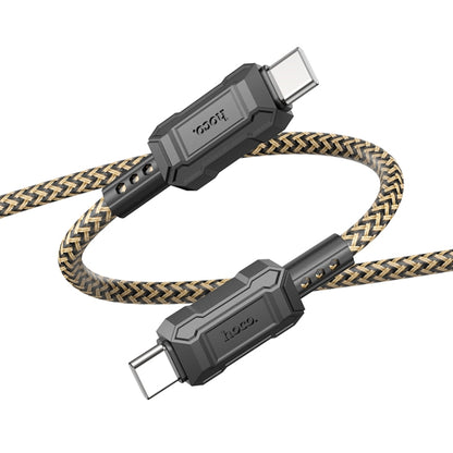 hoco X94 Leader 60W USB-C / Type-C to USB-C / Type-C Charging Data Dable, Length:1m(Gold) - USB-C & Type-C Cable by hoco | Online Shopping South Africa | PMC Jewellery