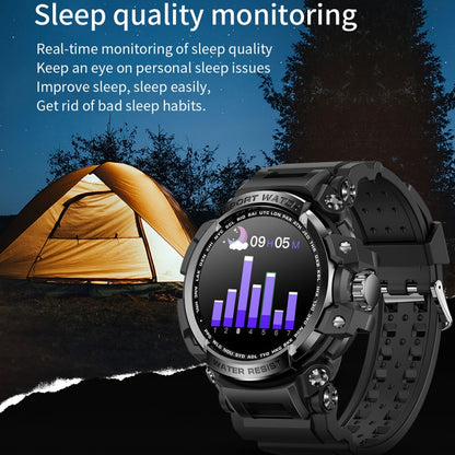 LC16 1.32 inch IP68 Waterproof Sports Outdoor Sport Smart Watch, Support Bluetooth Calling / Heart Rate Monitoring(Black) - Smart Wear by PMC Jewellery | Online Shopping South Africa | PMC Jewellery