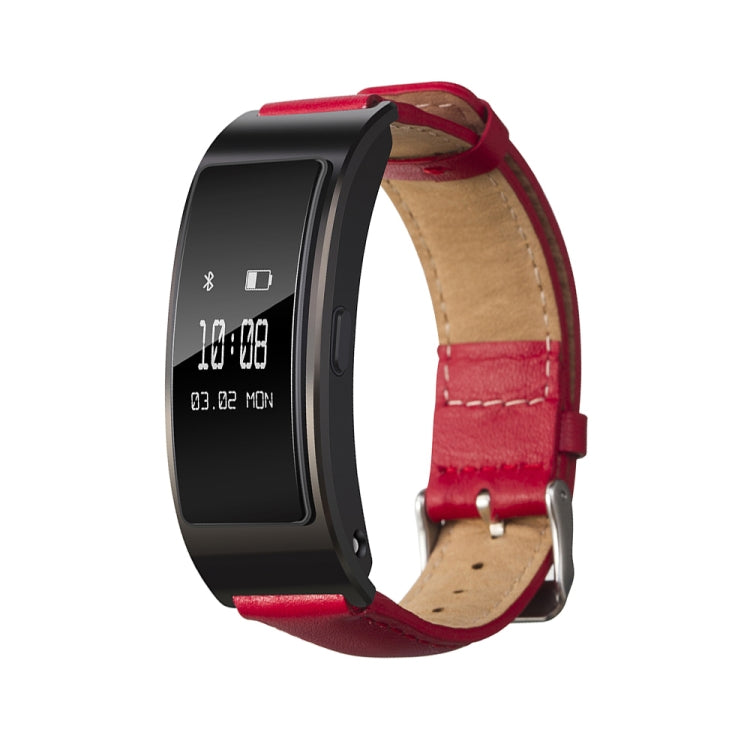 For Huawei Band 7 Glossy Leather Watch Band(Red) - Smart Wear by PMC Jewellery | Online Shopping South Africa | PMC Jewellery