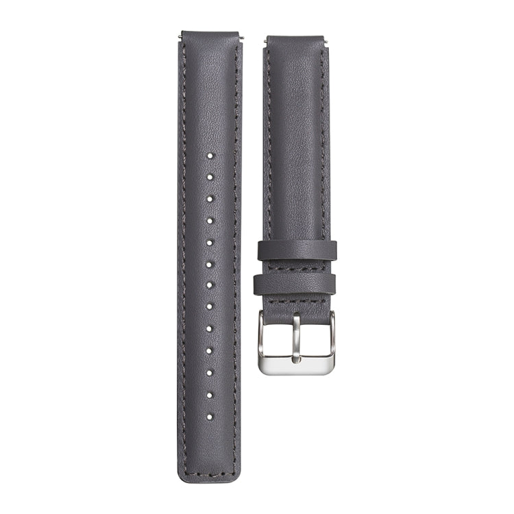 For Huawei Band 7 Glossy Leather Watch Band(Gray) - Smart Wear by PMC Jewellery | Online Shopping South Africa | PMC Jewellery