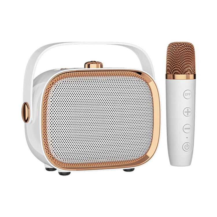 NewRixing NR138W Wireless Microphone TWS Handheld Noise Reduction Portable Smart Bluetooth Speaker(White) - Desktop Speaker by NewRixing | Online Shopping South Africa | PMC Jewellery | Buy Now Pay Later Mobicred