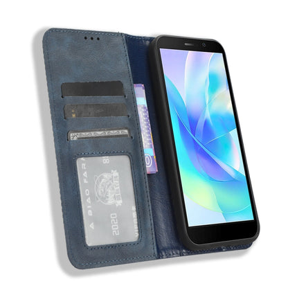 For Doogee X97 / X97 Pro Magnetic Buckle Retro Texture Leather Phone Case(Blue) - Doogee Cases by PMC Jewellery | Online Shopping South Africa | PMC Jewellery