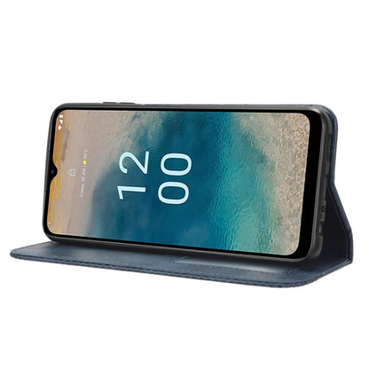 For Nokia G22 4G Magnetic Buckle Retro Texture Leather Phone Case(Blue) - Nokia Cases by PMC Jewellery | Online Shopping South Africa | PMC Jewellery