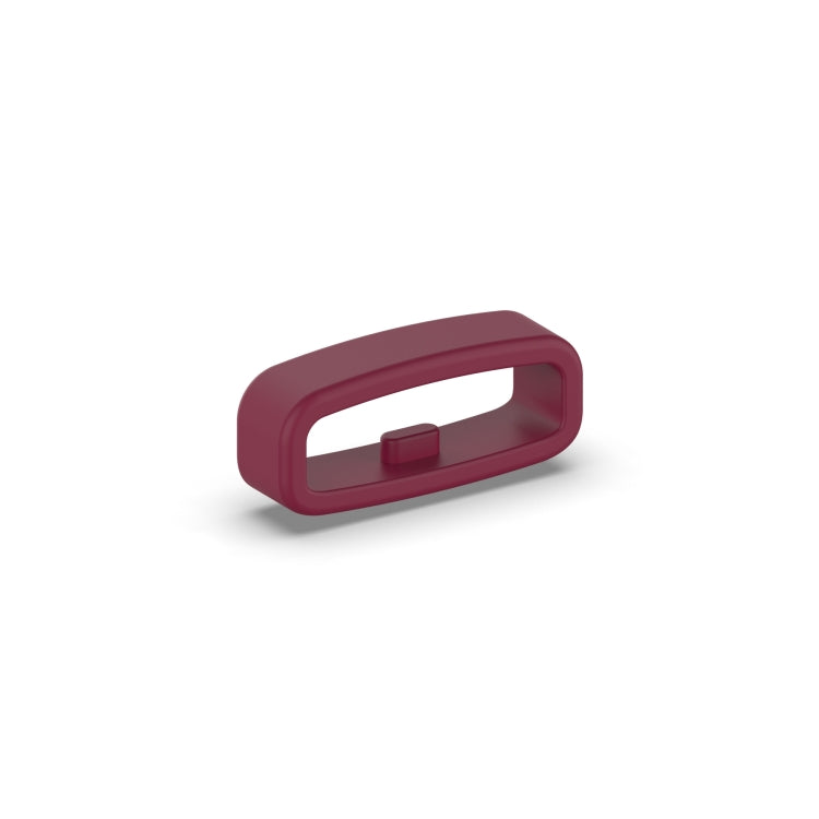 22mm 10pcs Universal Watch Band Fixed Silicone Ring Safety Buckle(Wine Red) -  by PMC Jewellery | Online Shopping South Africa | PMC Jewellery