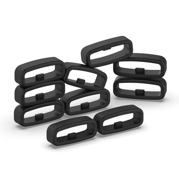 22mm 10pcs Universal Watch Band Fixed Silicone Ring Safety Buckle(Grey) -  by PMC TechLife | Online Shopping South Africa | PMC TechLife