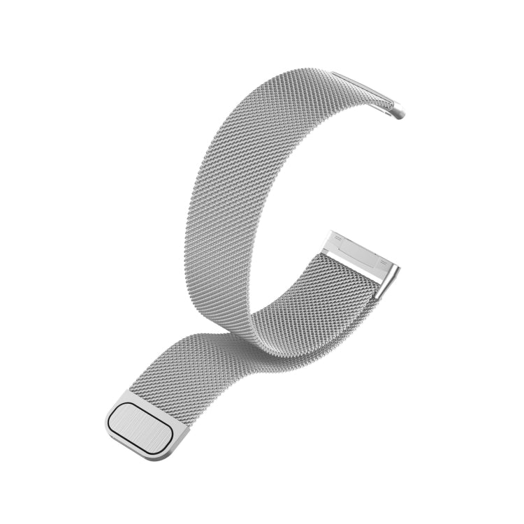 For Fitbit Versa 4 Milanese Magnetic Metal Weave Watchband, Small Size(Silver) - Watch Bands by PMC Jewellery | Online Shopping South Africa | PMC Jewellery