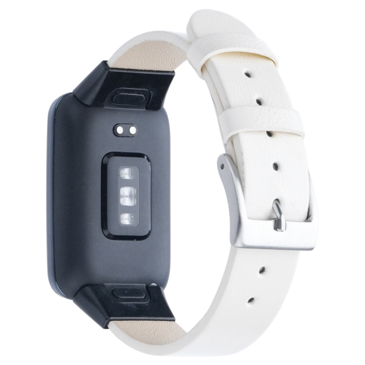 For Xiaomi Mi Band 7 Pro Leather Texture Replacement Watch Band(White) - Watch Bands by PMC Jewellery | Online Shopping South Africa | PMC Jewellery