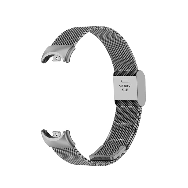 For Xiaomi Mi Band 8 Milanese Buckle Metal Watch Band(Grey) - Watch Bands by PMC Jewellery | Online Shopping South Africa | PMC Jewellery