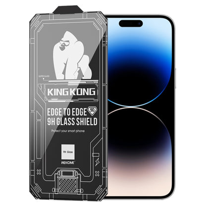 For iPhone 14 Pro Max WK WTP-066 King Kong Vacha 9D Curved HD Tempered Glass Film(Black) - iPhone 14 Pro Max Cases by WK | Online Shopping South Africa | PMC Jewellery