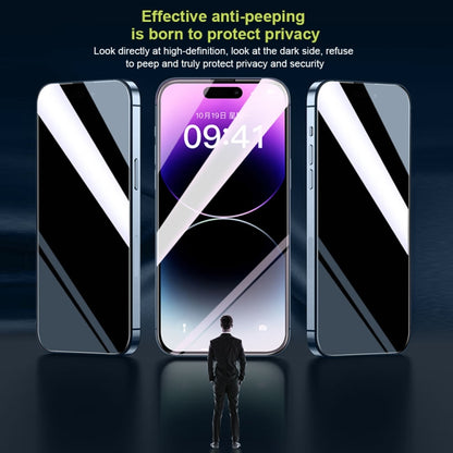 For iPhone 14 Pro Max WK WTP-067 King Kong Vacha 9D Curved Privacy Tempered Glass Film(Black) - iPhone 14 Pro Max Tempered Glass by WK | Online Shopping South Africa | PMC Jewellery