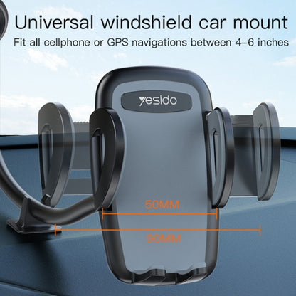 Yesido C108 360 Degree Rotation Car Windshield Suction Cup Phone Holder(Black) - Car Holders by Yesido | Online Shopping South Africa | PMC Jewellery