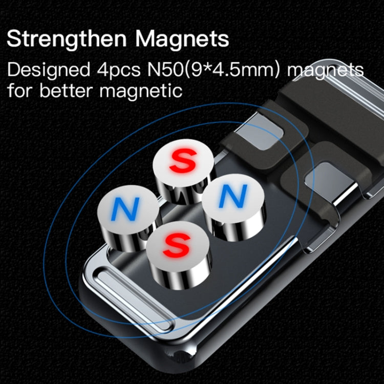Yesido C113 Zinc Alloy Car Magsafe Magnetic Phone Holder with Cable Clip Function(Black) - Car Holders by Yesido | Online Shopping South Africa | PMC Jewellery
