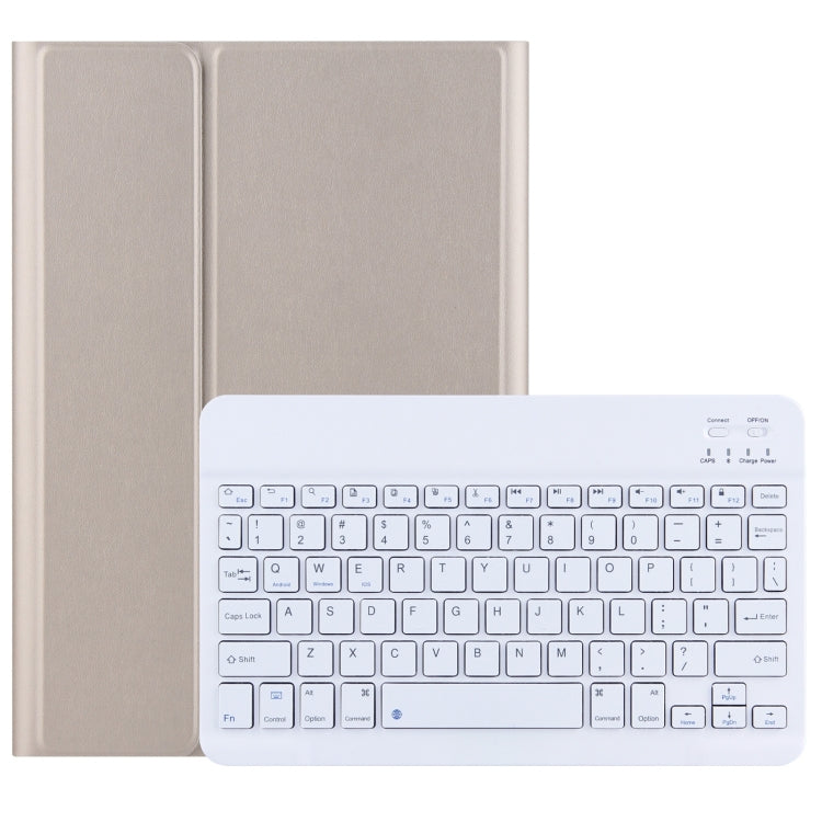 For Lenovo Tab M10 3rd Gen TB-328XU Bluetooth Keyboard Leather Tablet Case(Gold) - Lenovo Keyboard by PMC TechLife | Online Shopping South Africa | PMC TechLife