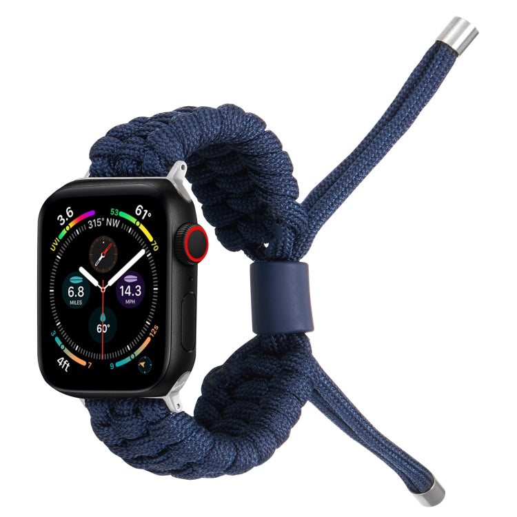 Stretch Plain Silicone Bean Watch Band For Apple Watch 8 41mm(Navy Blue) -  by PMC Jewellery | Online Shopping South Africa | PMC Jewellery