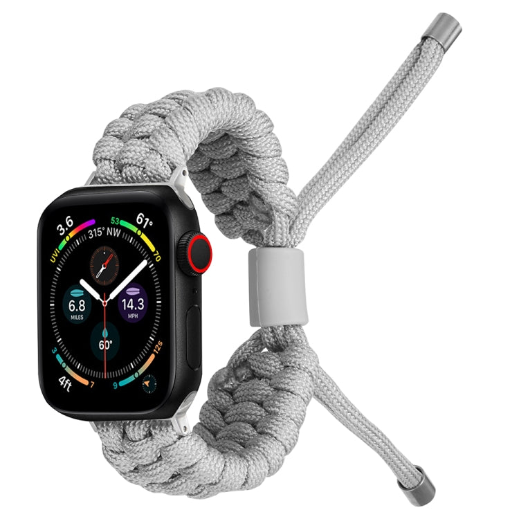 Stretch Plain Silicone Bean Watch Band For Apple Watch 7 45mm(Grey White) -  by PMC TechLife | Online Shopping South Africa | PMC TechLife