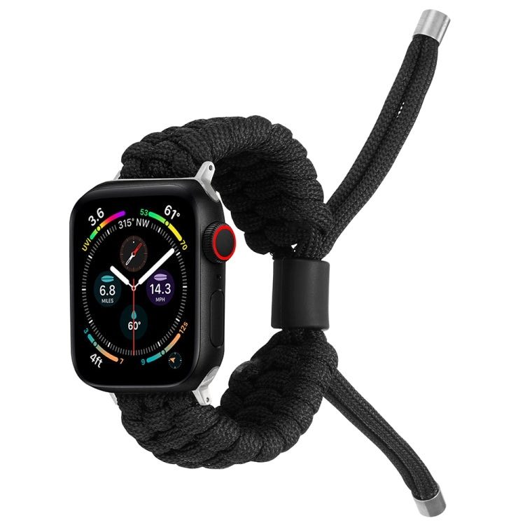 Stretch Plain Silicone Bean Watch Band For Apple Watch SE 44mm(Black) -  by PMC TechLife | Online Shopping South Africa | PMC TechLife
