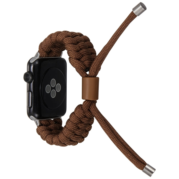 Stretch Plain Silicone Bean Watch Band For Apple Watch SE 2023 44mm(Coffee Brown) - Watch Bands by PMC TechLife | Online Shopping South Africa | PMC TechLife
