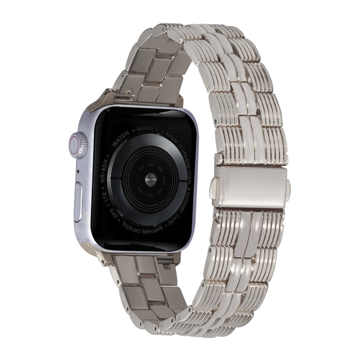3-Beads Stripe Metal Watch Band For Apple Watch Ultra 49mm(Starlight) -  by PMC TechLife | Online Shopping South Africa | PMC TechLife