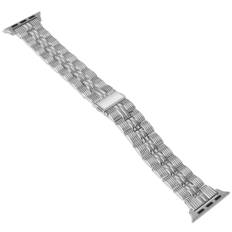 3-Beads Stripe Metal Watch Band For Apple Watch 3 38mm(Silver) -  by PMC TechLife | Online Shopping South Africa | PMC TechLife