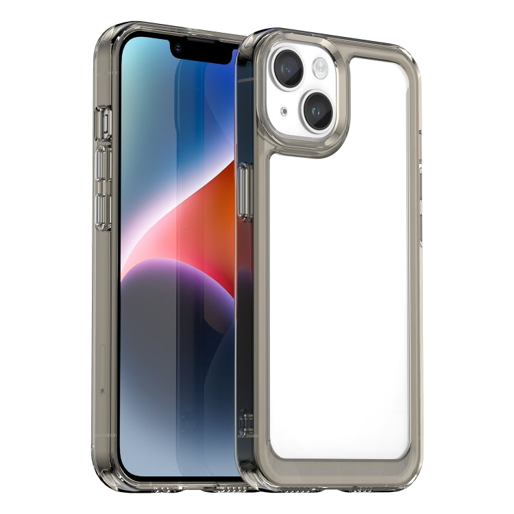 For iPhone 15 Plus Colorful Series Acrylic + TPU Phone Case(Transparent Grey) - iPhone 15 Plus Cases by PMC Jewellery | Online Shopping South Africa | PMC Jewellery