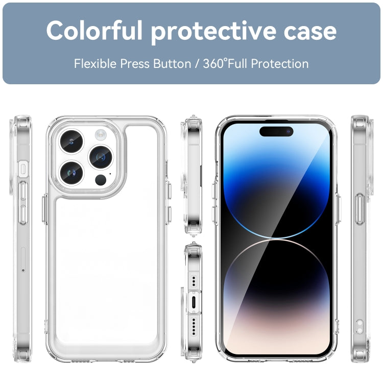 For iPhone 15 Pro Colorful Series Acrylic + TPU Phone Case(Transparent) - iPhone 15 Pro Cases by PMC Jewellery | Online Shopping South Africa | PMC Jewellery