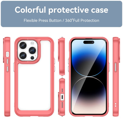 For iPhone 15 Pro Max Colorful Series Acrylic + TPU Phone Case(Red) - iPhone 15 Pro Max Cases by PMC Jewellery | Online Shopping South Africa | PMC Jewellery