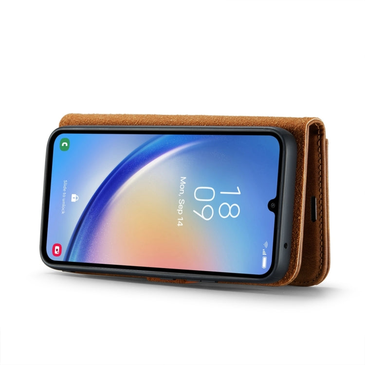 For Samsung Galaxy A34 5G DG.MING Crazy Horse Texture Detachable Magnetic Leather Case(Brown) - Galaxy Phone Cases by DG.MING | Online Shopping South Africa | PMC Jewellery | Buy Now Pay Later Mobicred