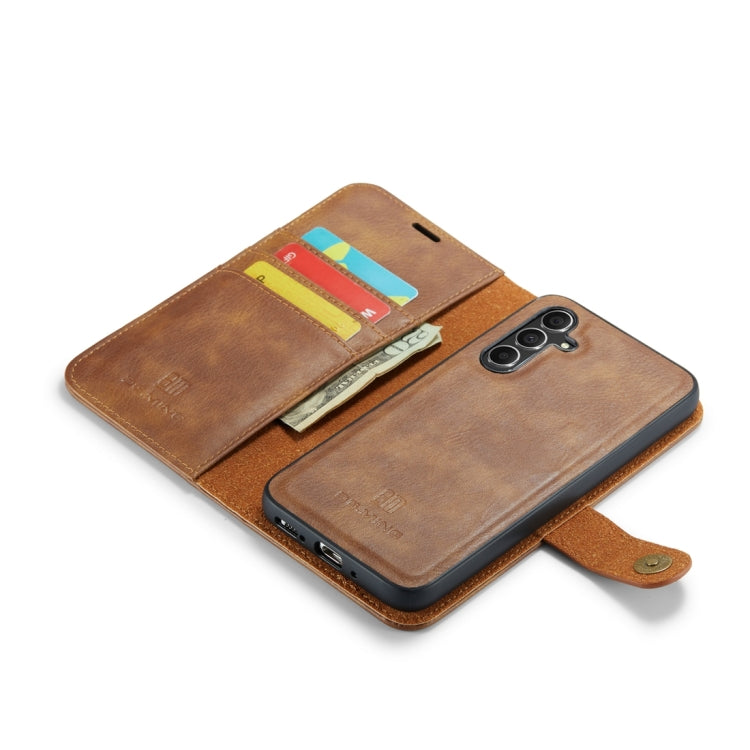 For Samsung Galaxy A34 5G DG.MING Crazy Horse Texture Detachable Magnetic Leather Case(Brown) - Galaxy Phone Cases by DG.MING | Online Shopping South Africa | PMC Jewellery | Buy Now Pay Later Mobicred