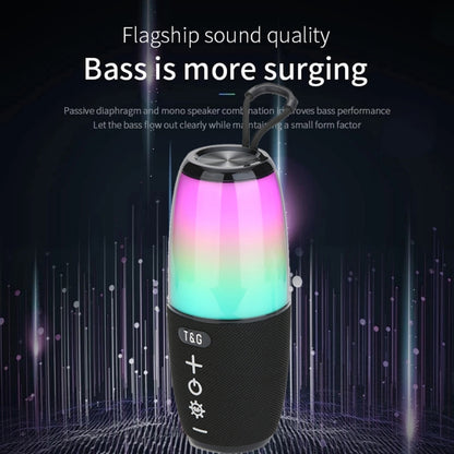 T&G TG644 5W High Power RGB Light Portable Bluetooth Speaker(Black) - Waterproof Speaker by T&G | Online Shopping South Africa | PMC Jewellery