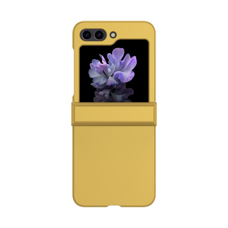 For Samsung Galaxy Z Flip5 Skin Feel PC Phone Case with Hinge(Yellow) - free shipping - PMC TechLife - Order now!
