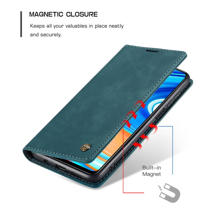 For Xiaomi Redmi Note 9 Pro/Note 9 Pro Max/Note 9s CaseMe 013 Multifunctional Horizontal Flip Leather Case, with Card Slot & Holder & Wallet(Blue) - Xiaomi Cases by CaseMe | Online Shopping South Africa | PMC Jewellery