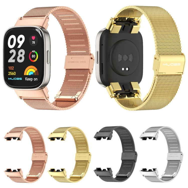 For Redmi Watch 3 Mijobs Milan Buckle Metal Watch Band(Gold) -  by MIJOBS | Online Shopping South Africa | PMC Jewellery