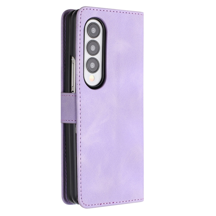 For Samsung Galaxy Z Fold4 5G Heart Pattern Skin Feel Leather Phone Case(Purple) - free shipping - PMC TechLife - Order now!