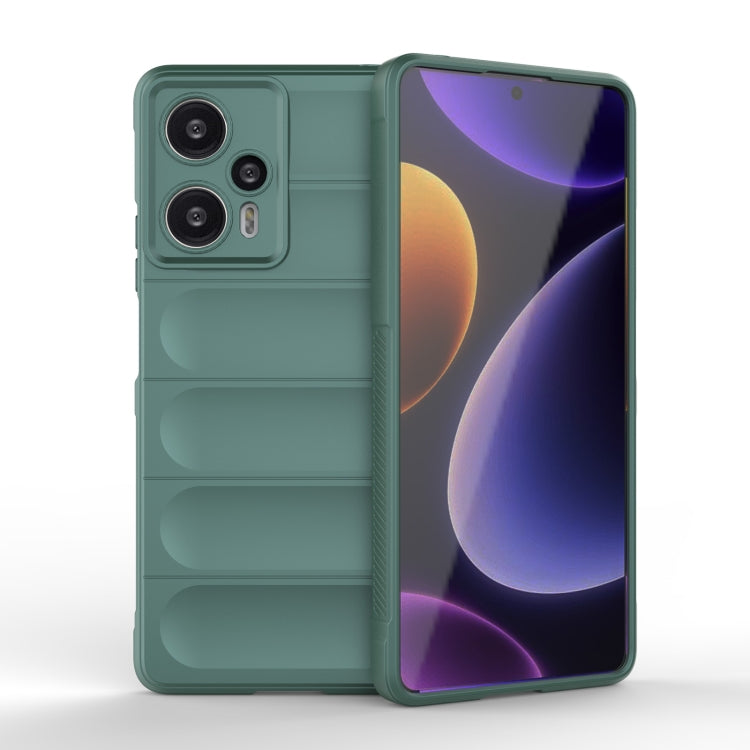 For Xiaomi Redmi Note 12 Turbo Magic Shield TPU + Flannel Phone Case(Dark Green) - free shipping - PMC TechLife - Order now!
