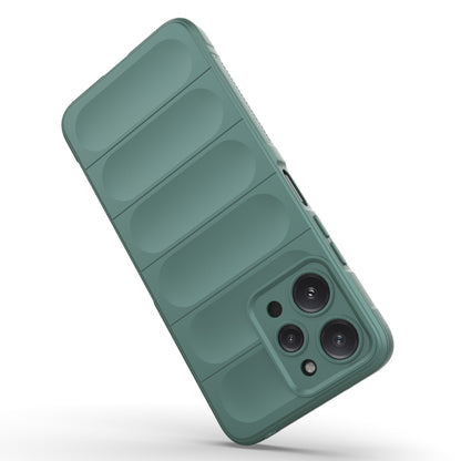 For Xiaomi Redmi 12 4G Magic Shield TPU + Flannel Phone Case(Dark Green) - Xiaomi Cases by PMC Jewellery | Online Shopping South Africa | PMC Jewellery