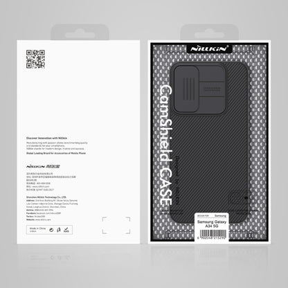 For Samsung Galaxy A34 5G NILLKIN Black Mirror Series Camshield PC Phone Case(Black) - Galaxy Phone Cases by NILLKIN | Online Shopping South Africa | PMC Jewellery