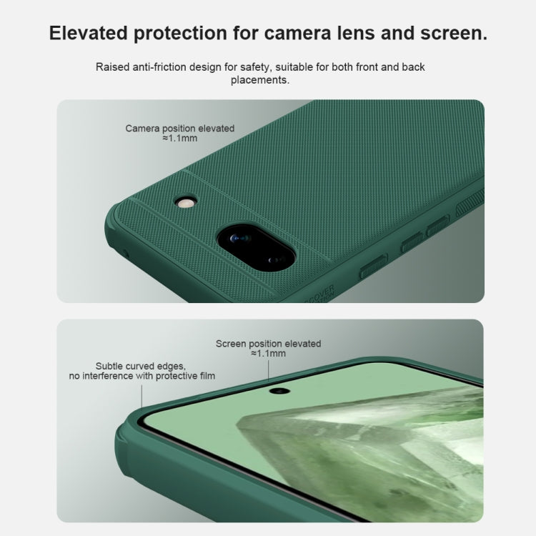 For Google Pixel 8a NILLKIN Frosted Shield Pro PC + TPU Phone Case(Green) - Google Cases by NILLKIN | Online Shopping South Africa | PMC Jewellery