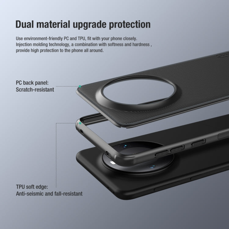 For Huawei Mate 60 NILLKIN Frosted Shield Pro PC + TPU Phone Case(Blue) - Huawei Cases by NILLKIN | Online Shopping South Africa | PMC TechLife | Buy Now Pay Later Mobicred