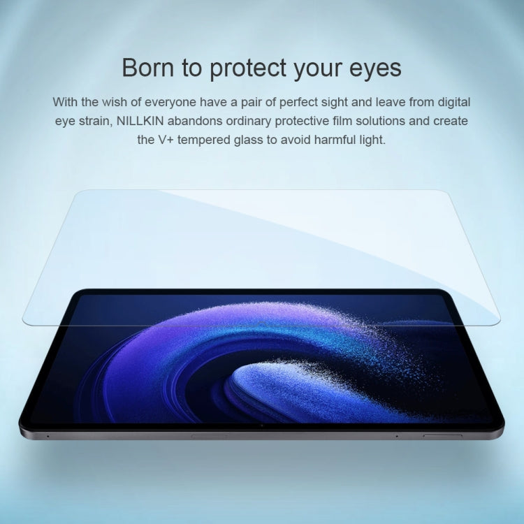 For Xiaomi Pad 6 Pro / Pad 6 NILLKIN V+ Series 0.33mm 4H Anti-blue Ray Tempered Glass Film - More Tablet Tempered Glass by NILLKIN | Online Shopping South Africa | PMC Jewellery | Buy Now Pay Later Mobicred